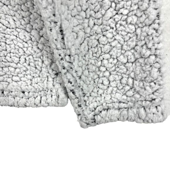 Bobbie Brooks Sherpa Fleece Pullover Zip Lightweight White Streetwear Womens LG - Picture 12 of 13